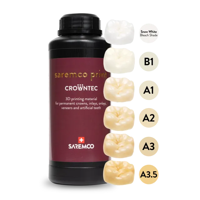 Saremco print CROWNTEC resina 3D dentale biocompatibile