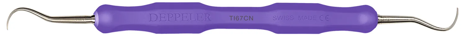 Deppeler TI67CN curette implantare destra titanio