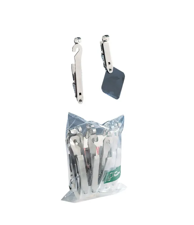 New Plastident catenelle e pinzette porta RX acciaio inox 10 pezzi