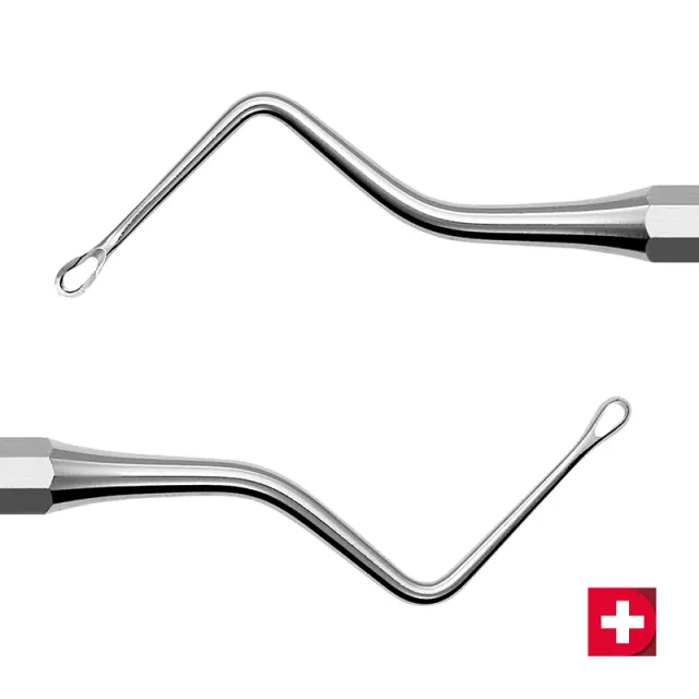 Deppeler L3 curette chirurgica 3,0 mm in acciaio