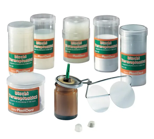 New Plastident Dischi Termoplastici per Cappette 100 Pz